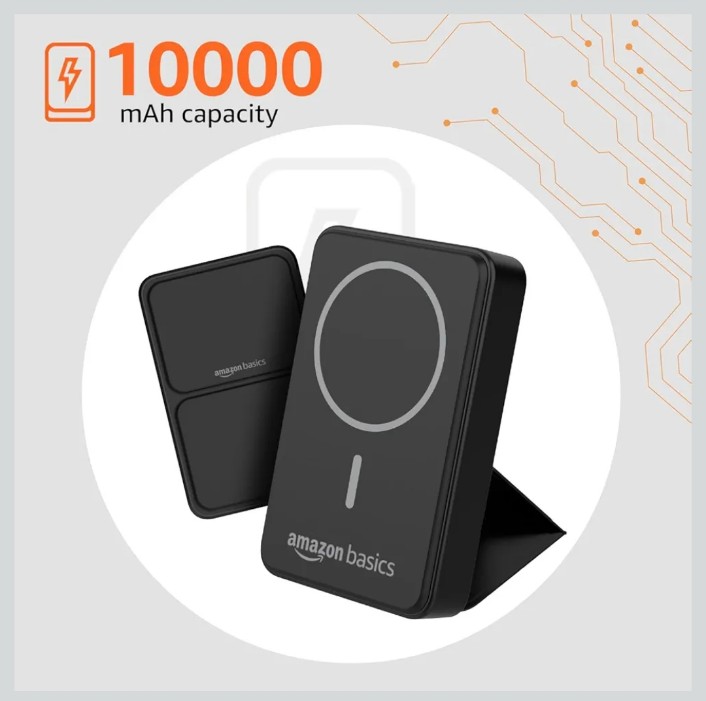 amazon basics 10000mAh 20W Fast Charging Power Bank and 15W Wireless Output