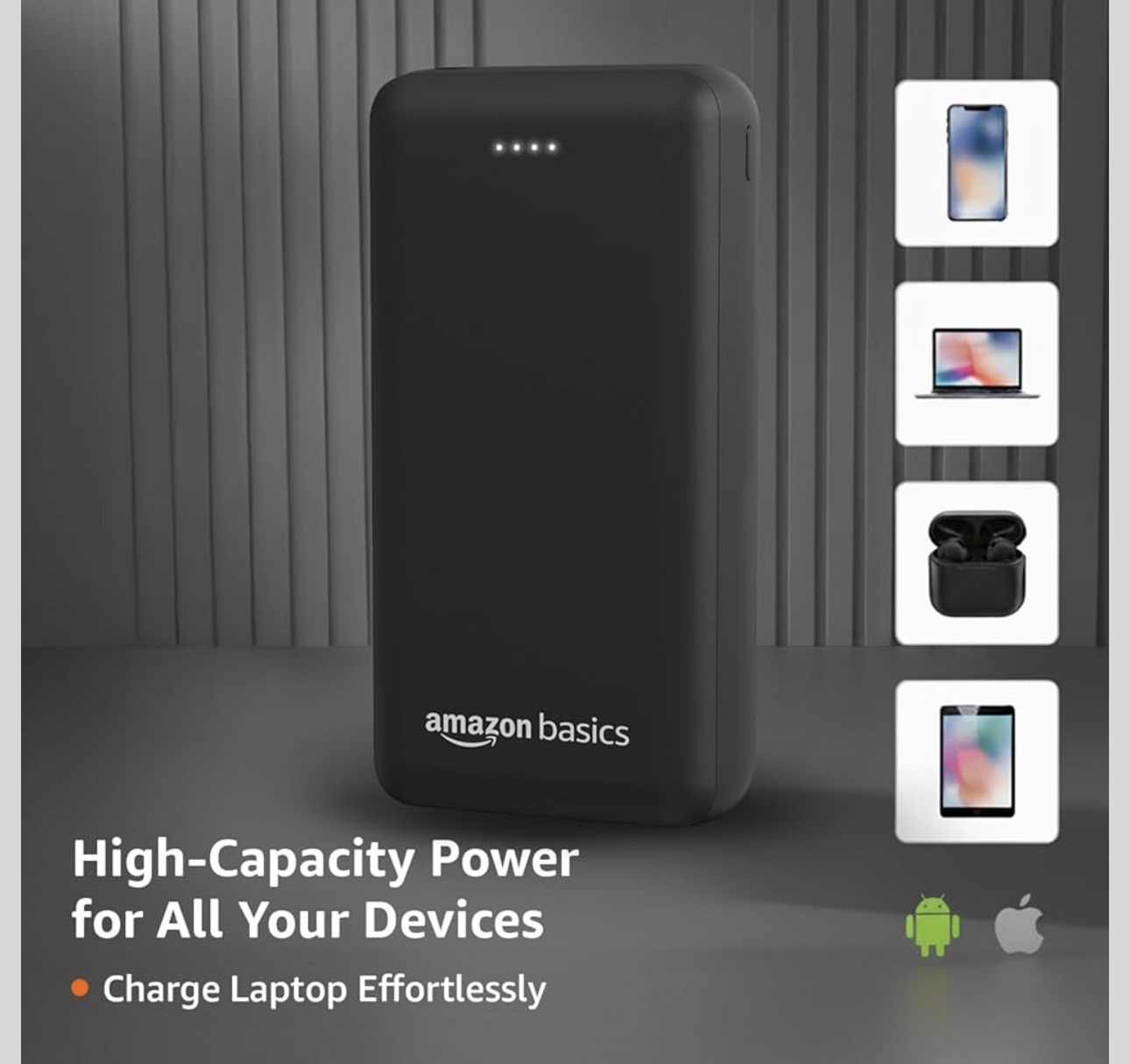 Amazon Basics Power Bank, 27000mA
