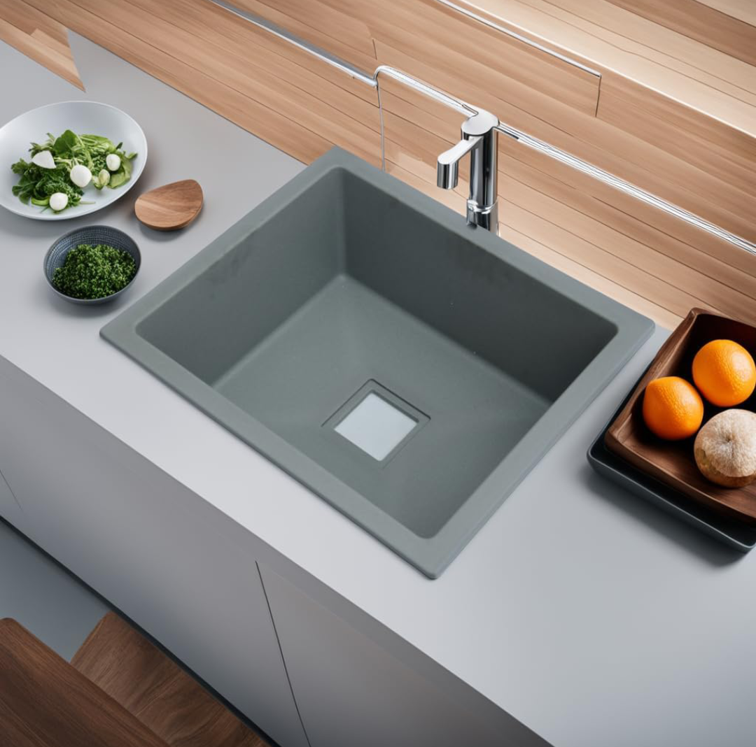 REMANENCE Granite Quartz Single Bowl Kitchen Sink