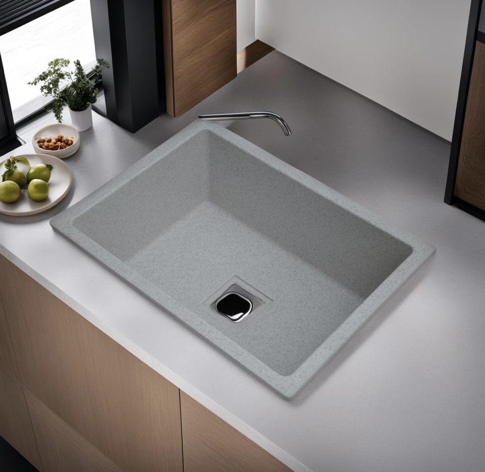 REMANENCE Granite Quartz Single Bowl Kitchen Sink