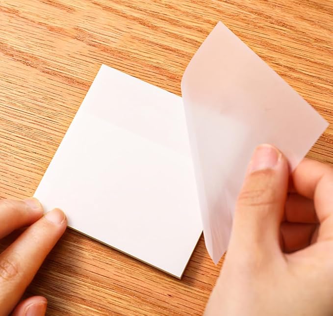 Cubic White Transparent Sticky Note Pad