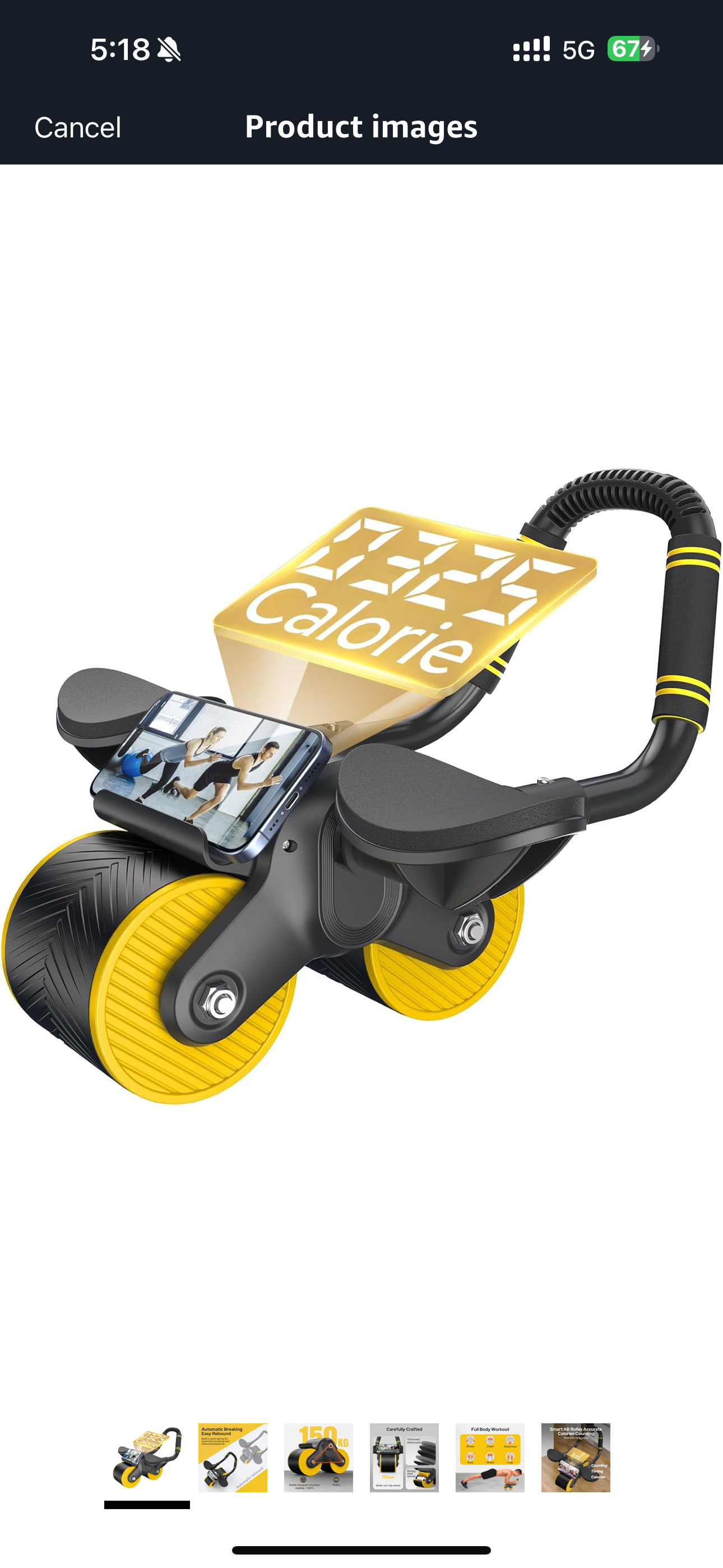 Halohop AB Roller Wheel With Calorie Record Counting Exercise Wheel For Abdominal Core S