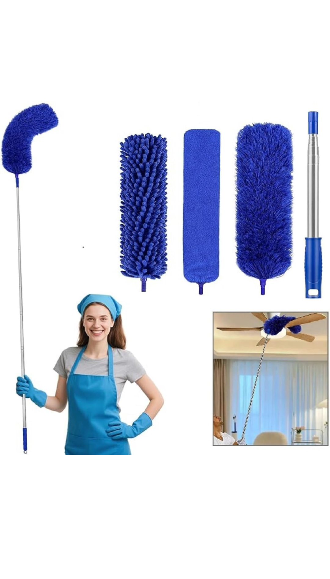 3 in 1 Microfiber Feather Duster Set – 4PCS