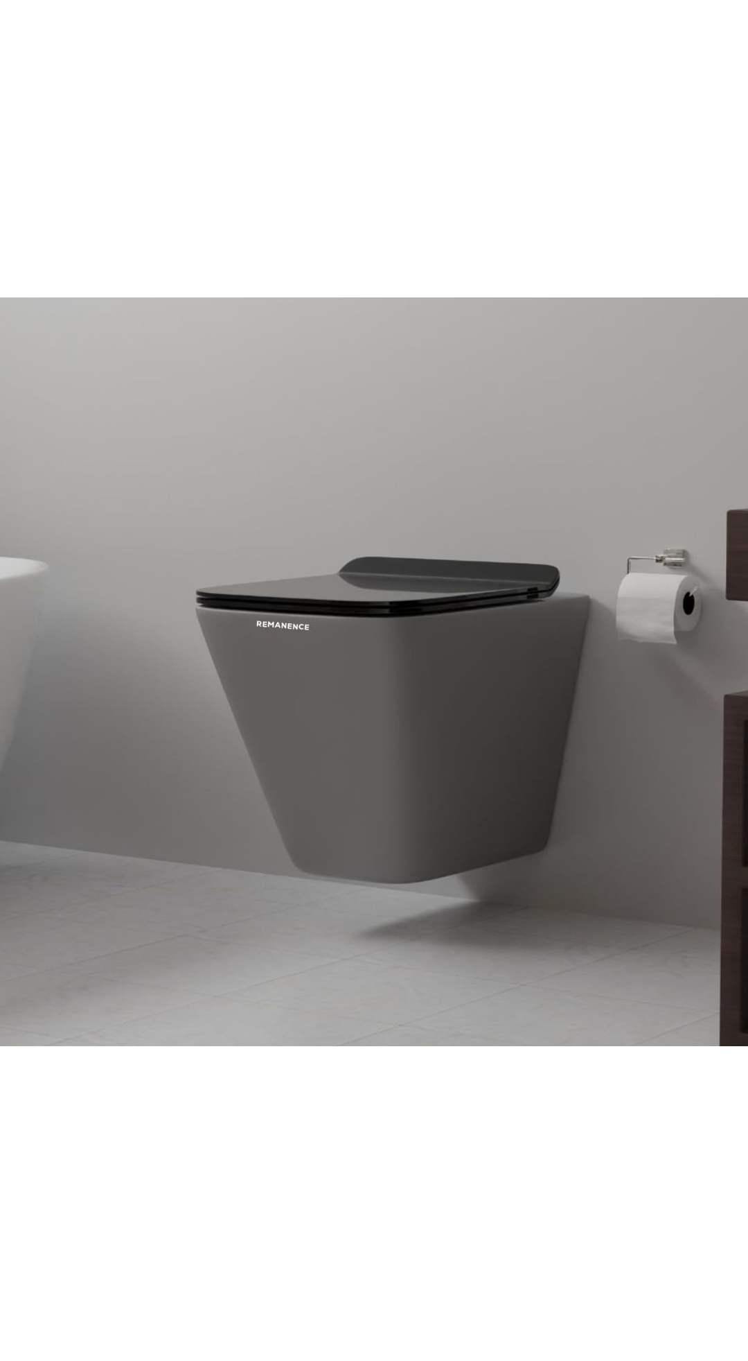 REMANENCE Ceramic Commode Wall Mount/Wall Hung Western Toilet Commode