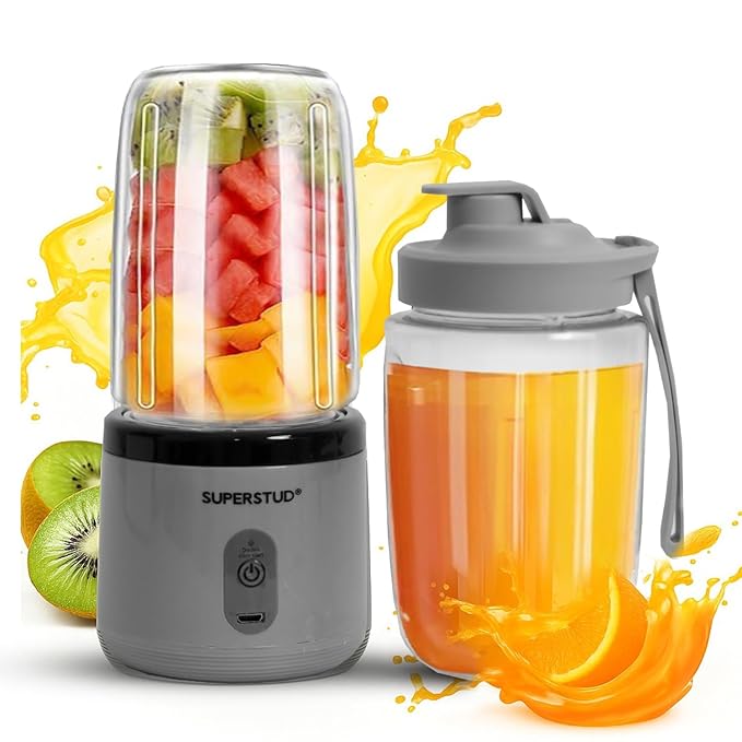 SUPERSTUD Blender Mixer Grinder | Mini Blender for Smoothies & Juices | 2-Jar Capacity