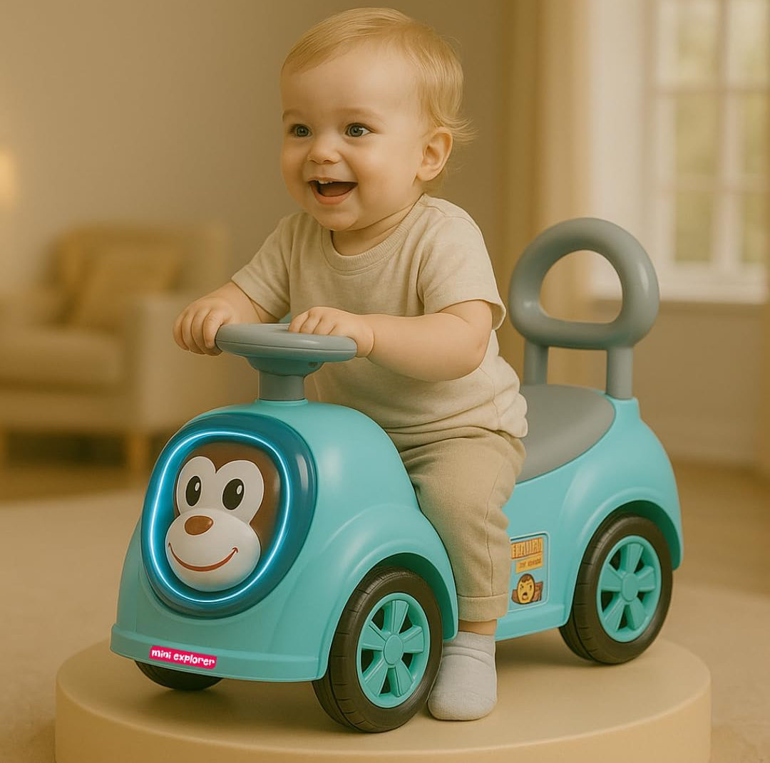 MiniExplorer Monkey Ride-On Toy Car for Kids