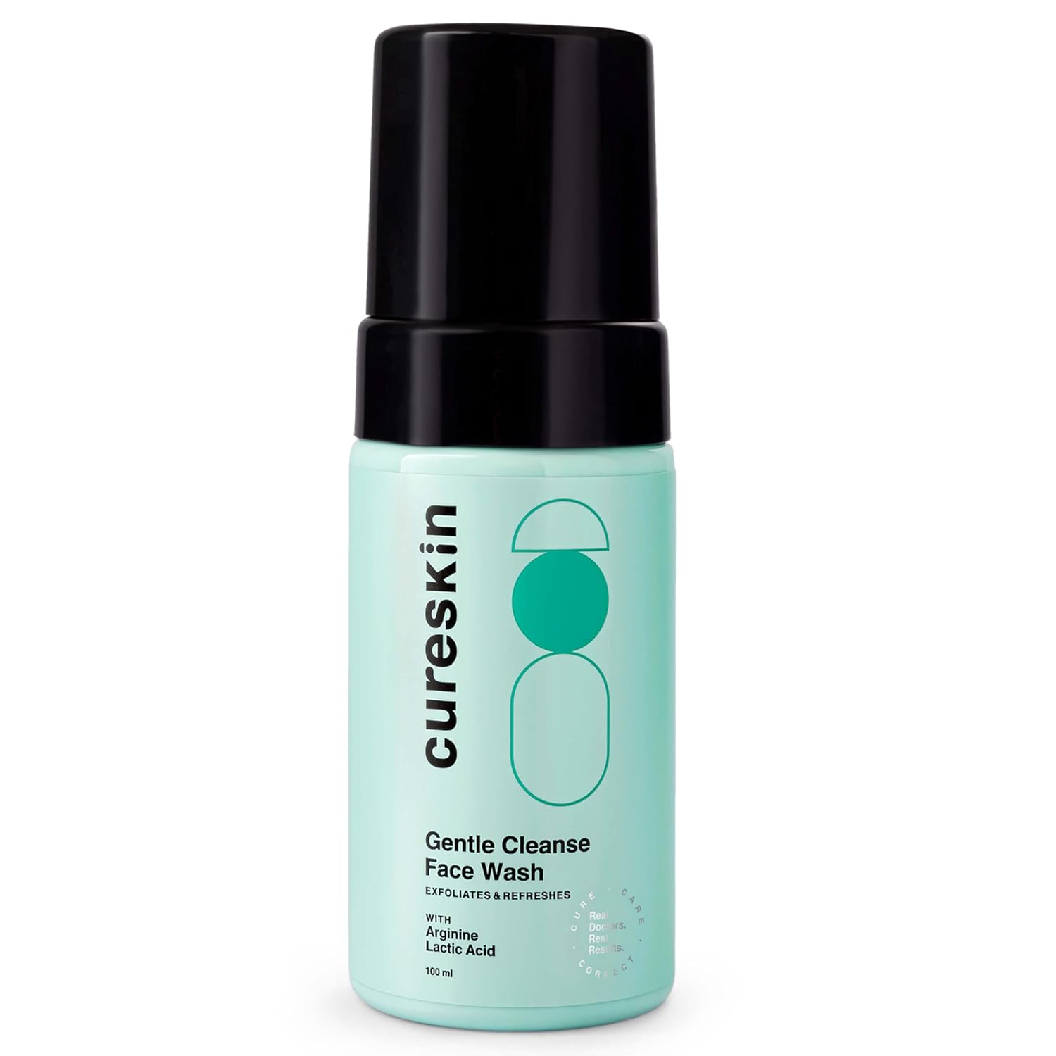 Cureskin Gentle Cleanse Brightening Face Wash with Lactic Acid AHA Foam Face Wash for Women and Men