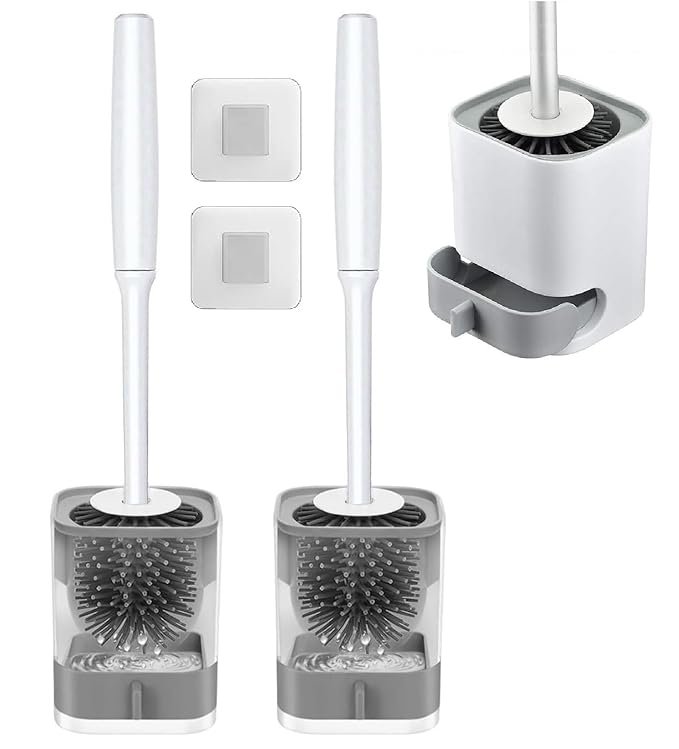 Clyton Pack of 2 Silicone Toilet Brush