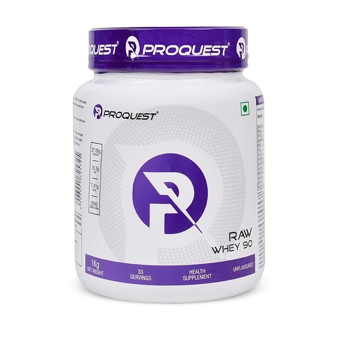 ProQuest Raw Whey Protein Isolate (Unflavoured, 1 KG / 2.2 lb / 33 Servings