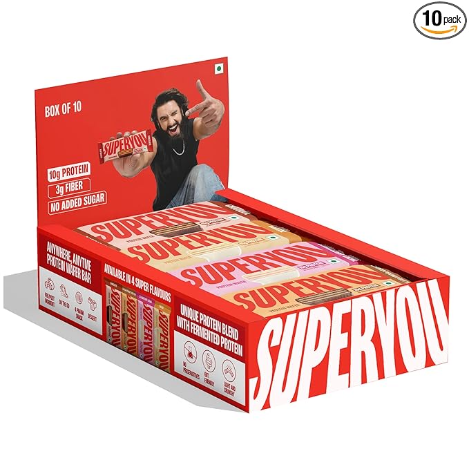 SuperYou Assorted Protein Wafer Bars (Pack of 10)