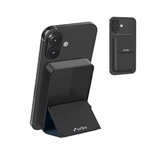 URBN 10000 Mah Stand Magsafe Power Bank with Stand | 15W Fast Wireless Charging |Strong Magnetic Hold | USB Type-C Input/Output | Pass Through Charging | Magtag Ring Included | (Black) -USB Type C