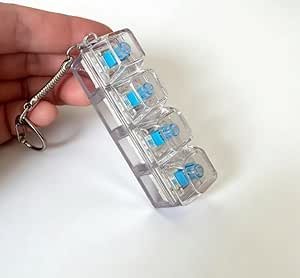 PANCA Transparent Mechanical Switch Fidget Keychain | Clicky Stress Relief Desk Toy for Adults | Portable Keyring Accessory for Office, Travel & Daily Use (Retro Click Sound)