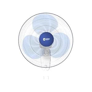 Orient Electric Wall 91 | Wall Fan for Home | 100% Copper Motor with COP-TER Technology | 90 Degree Oscillation & Tilt Mechanism | 3 Speed Pull Cord | Military Grade Guard | White & Blue