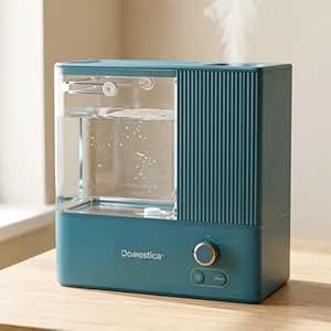 Domestica AeroMist Humidifier for Room Moisture | Ultrasonic Cool Mist with 4L Tank | Up to 32H Runtime | Aroma Diffuser with Aroma Pan | LED Night Light, 2-Level Mist Control | Easy Top-Fill & Quiet