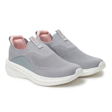 YOHO Knitted Slip-Ons for Women |Lightweight, Stylish, Breathable Casual Loafer Shoes |Extra Soft Insole & Shock Absorbing for Walking Without Lace Ladies SOS-112