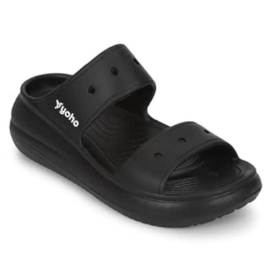 YOHO Double Strap Clog Sandals for Women | Cushioned Footwear | Lightweight | Waterproof Sandals for Women