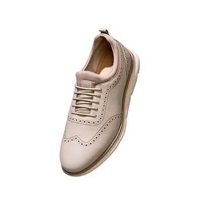 Neeman's Crossover Brogues for Men | PU Leather & Mesh Upper, Cushioned EVA Sole | Lightweight Semi-Formal Lace-Up Oxfords for Office, Travel & Casual Comfort