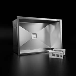 Lustr™ Kitchen Sink (SILVER) – 24X18 inches | CERTIFIED 304 Stainless Steel Sink for Kitchen | with SS-304 Coupling, Waste Pipe & Basket | 20-Year Lorazzo Limited Warranty