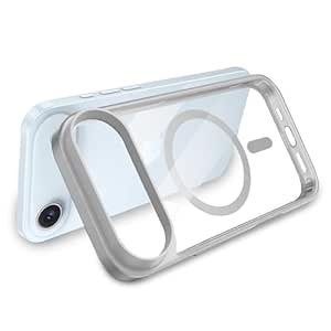 iPhone 17 Air Transparent Case | Shockproof Bumper & Camera Protection | Magsafe Compatible | Sleek Hard Crystal Back Cover for iPhone 17 Air – Grey